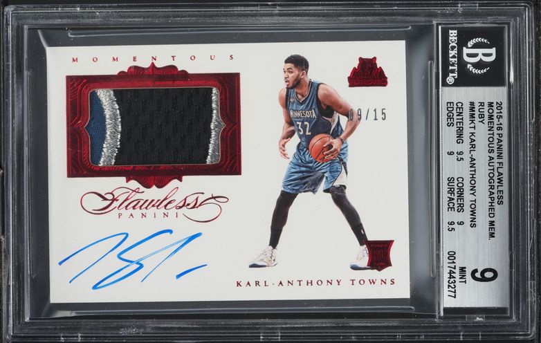 panini FLAWLESS Karl-Anthony Towns 良部 2016 Panini Flawless Distinguish Ruby Karl-Anthony Towns