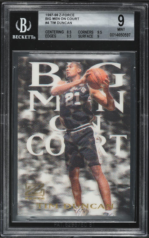 1996 Skybox Z-Force Z-Peat Zebut Kobe Bryant ROOKIE #3 BGS AUTH on