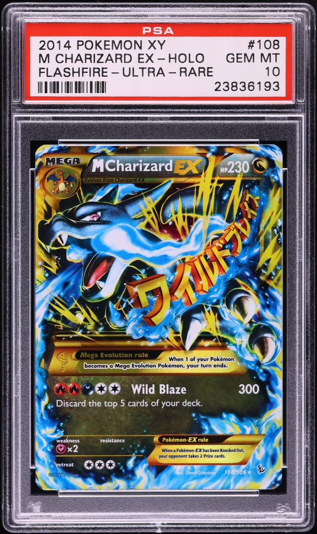 2014 Pokemon XY Flashfire Full Art M Charizard EX #108 PSA 10 GEM MINT