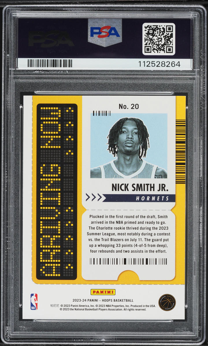 2023 Hoops Arriving Now Holo Nick Smith Jr. #20 PSA 9 MINT