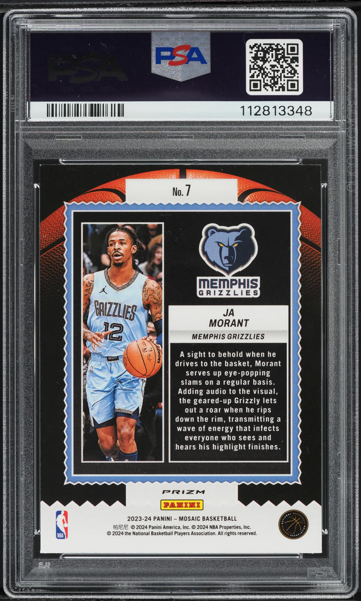 2023 Panini Mosaic Jam Masters Green Ja Morant #7 PSA 10 GEM MINT