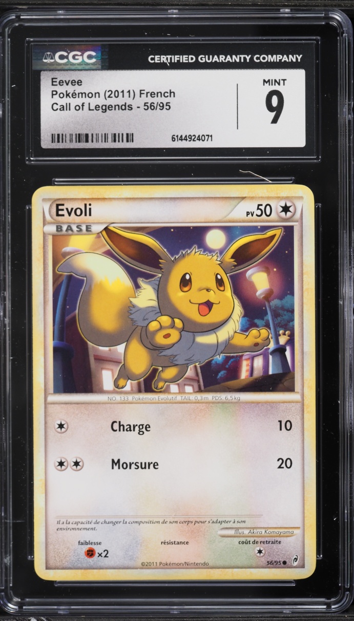 2011 Pokemon French Call Of Legends Eevee #56 CGC 9 MINT