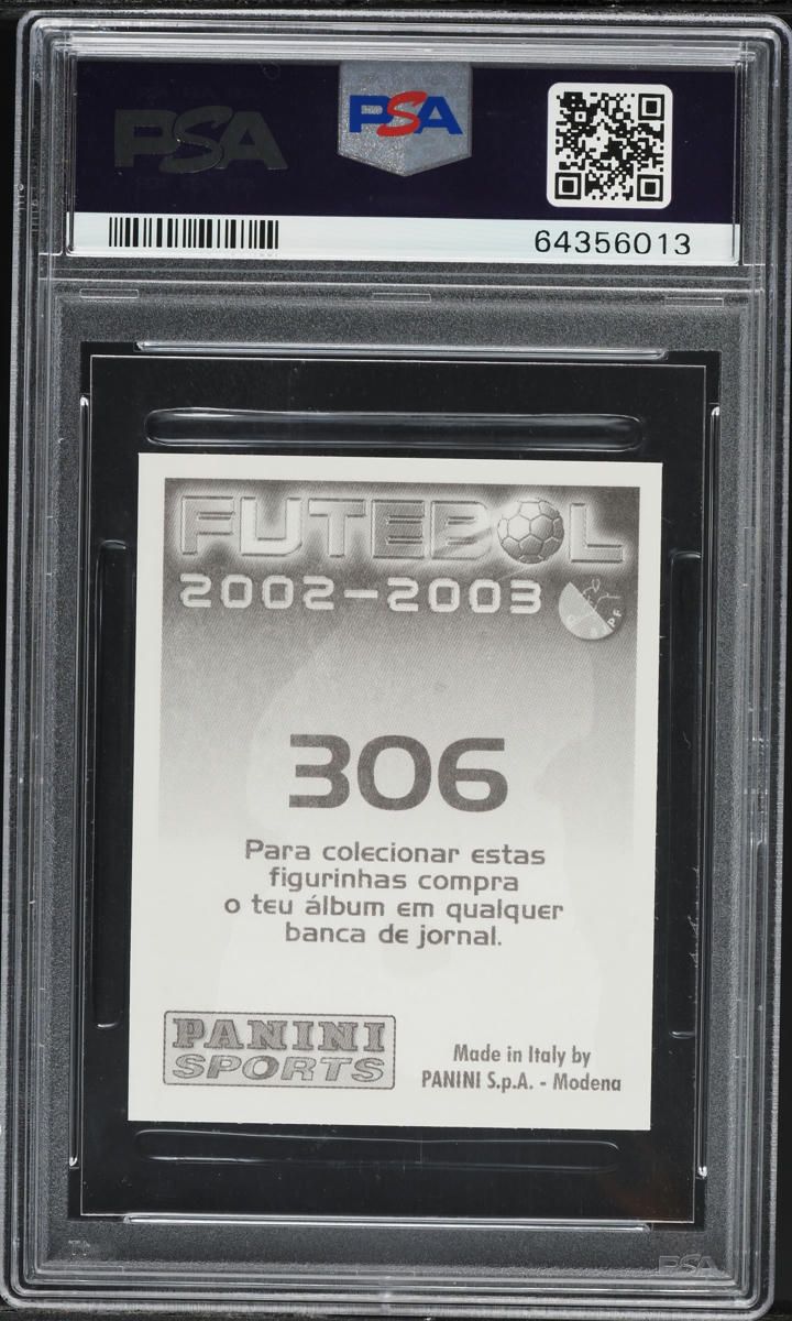 2002 Panini Futebol Portugal Stickers Cristiano Ronaldo ROOKIE #306 PSA 6 EXMT