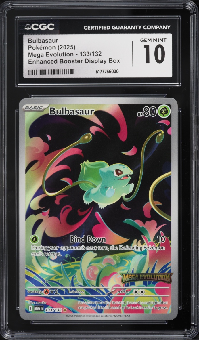 2025 Pokemon Mega Evolution Enhanced Booster Display Box Bulbasaur #133 CGC 10 Gem Mint