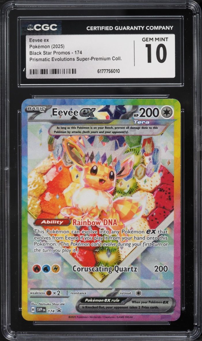 2025 Pokemon Sv Promo Prismatic Evolutions Super Premium Full Art Eevee Ex #174 CGC 10 Gem Mint