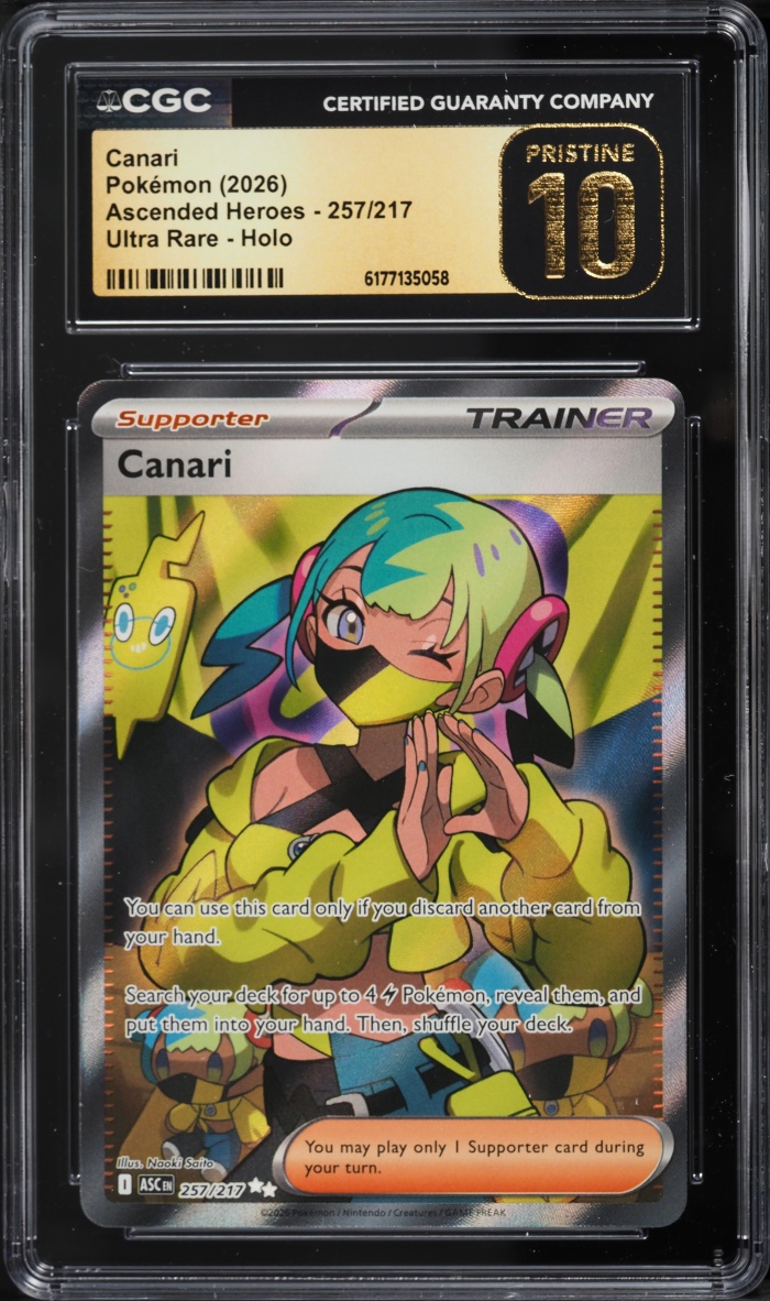 2026 Pokemon Mega Evolution Ascended Heroes Full Art Canari #257 CGC 10 Pristine