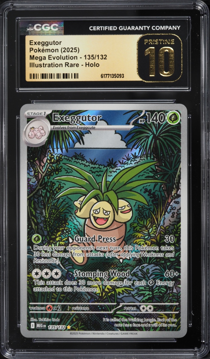 2025 Pokemon Mega Evolution Ir Exeggutor #135 CGC 10 Pristine