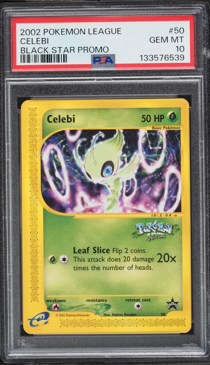 2002 Pokemon League Black Star Promo Celebi #50 PSA 10 GEM MINT