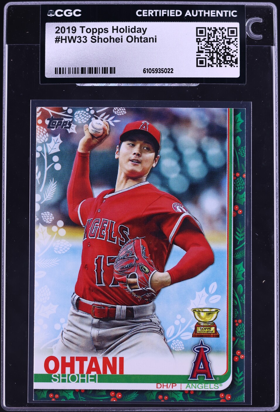 2019 Topps Holiday Shohei Ohtani #HW33 CGC AUTH