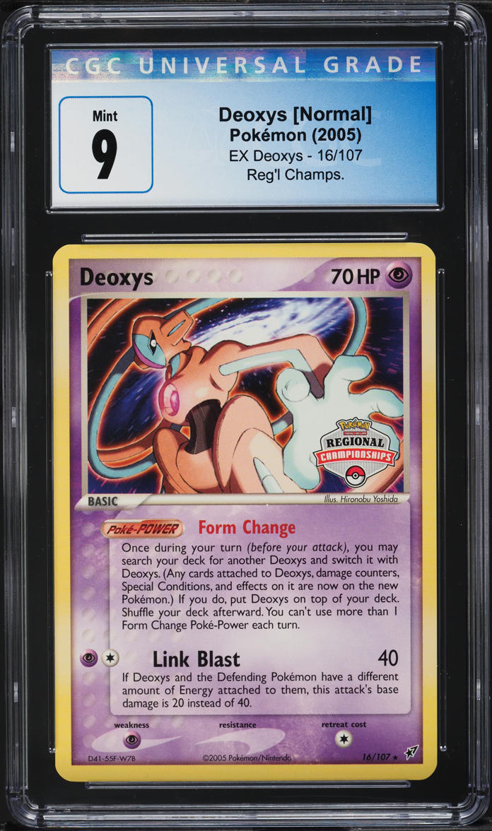 2005 Pokemon EX Regional Championships Deoxys #16 CGC 9 MINT