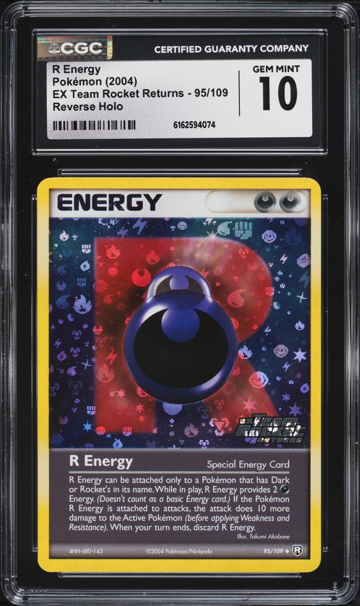 2004 Pokemon EX Team Rocket Returns Reverse Holo R Energy #95 CGC 10 GEM MINT