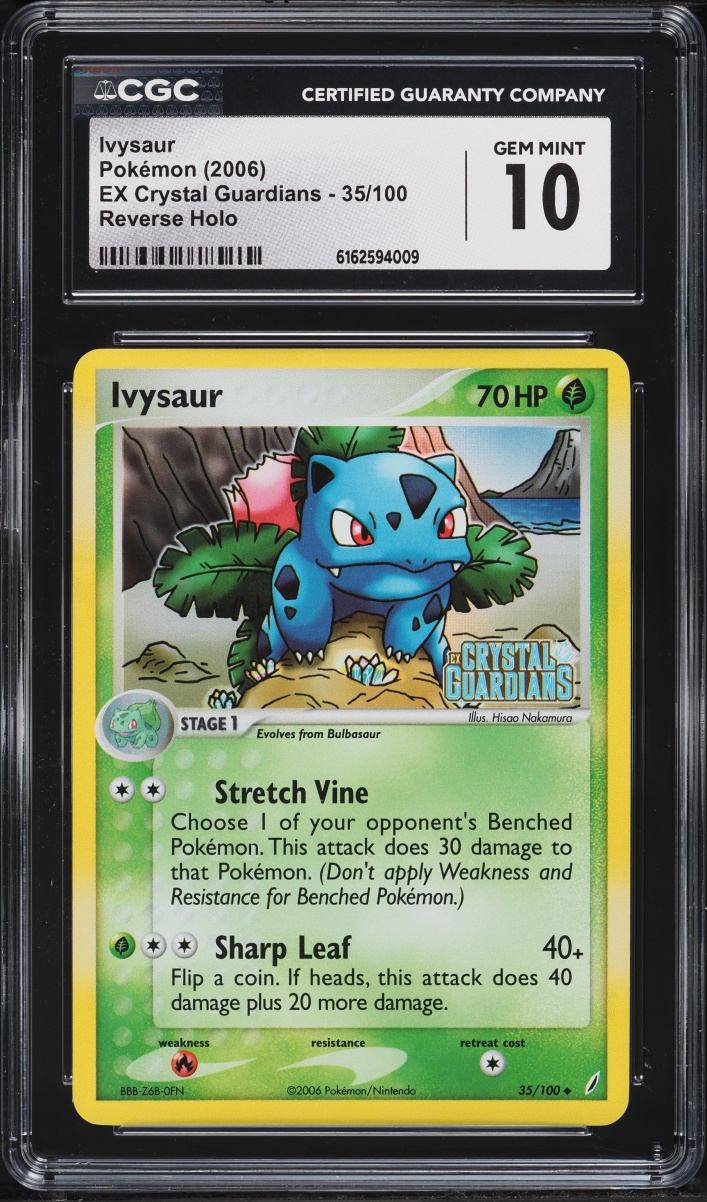 2006 Pokemon EX Crystal Guardians Reverse Holo Ivysaur #35 CGC 10 GEM MINT