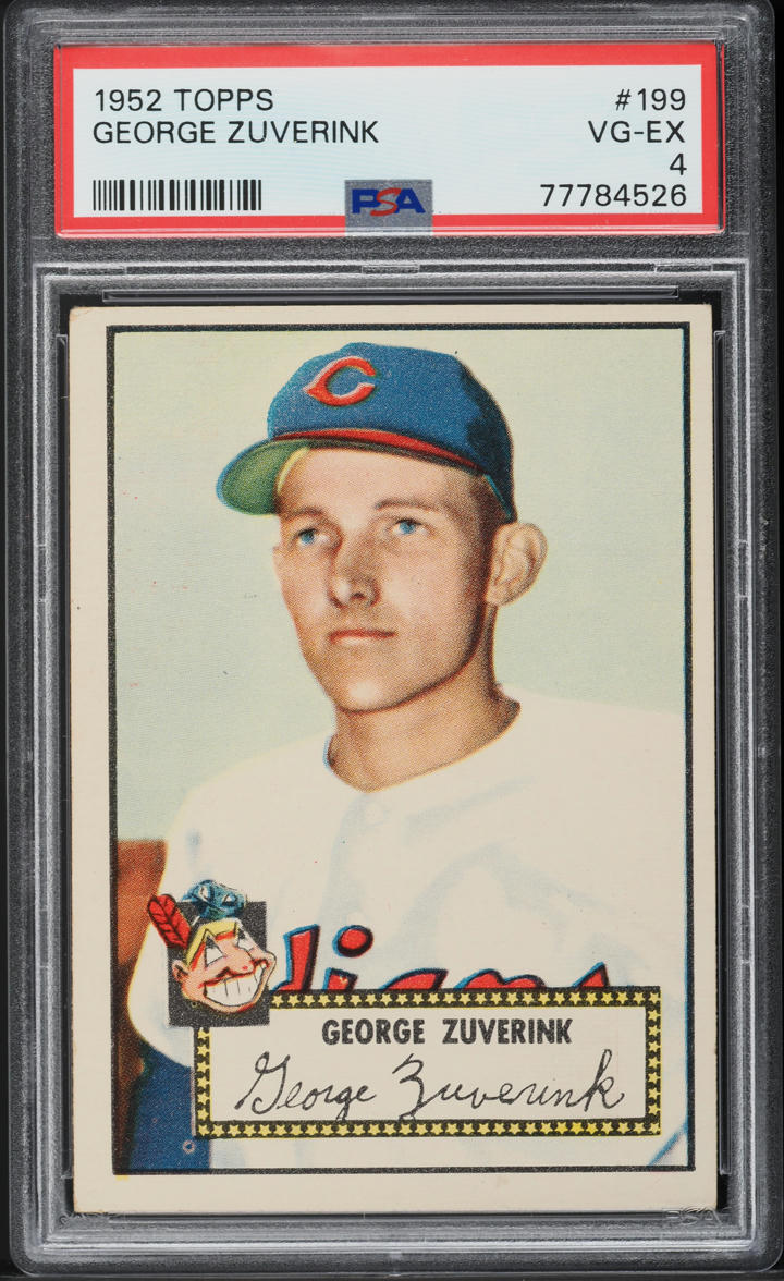 1952 Topps George Zuverink #199 PSA 4 VGEX
