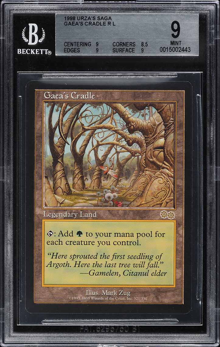 1998 Magic The Gathering MTG Urza's Saga Gaea's Cradle BGS 9 MINT