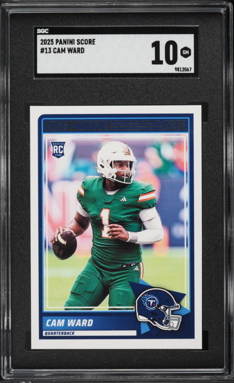 2025 Score Football Cam Ward ROOKIE #13 SGC 10 GEM MINT