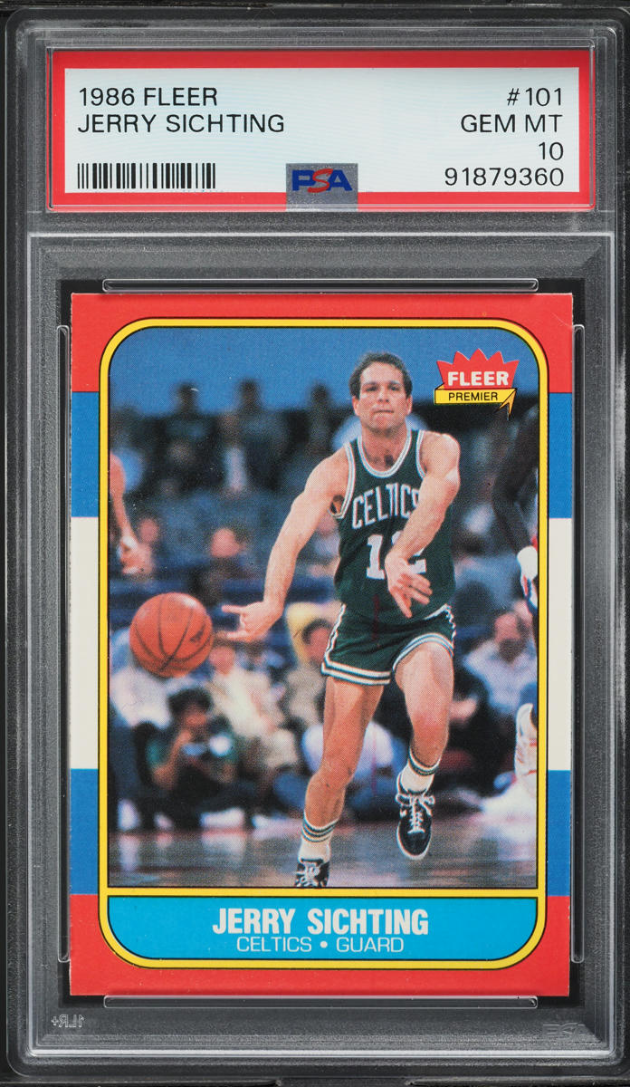 1986 Fleer Basketball Jerry Sichting #101 PSA 10 GEM MINT