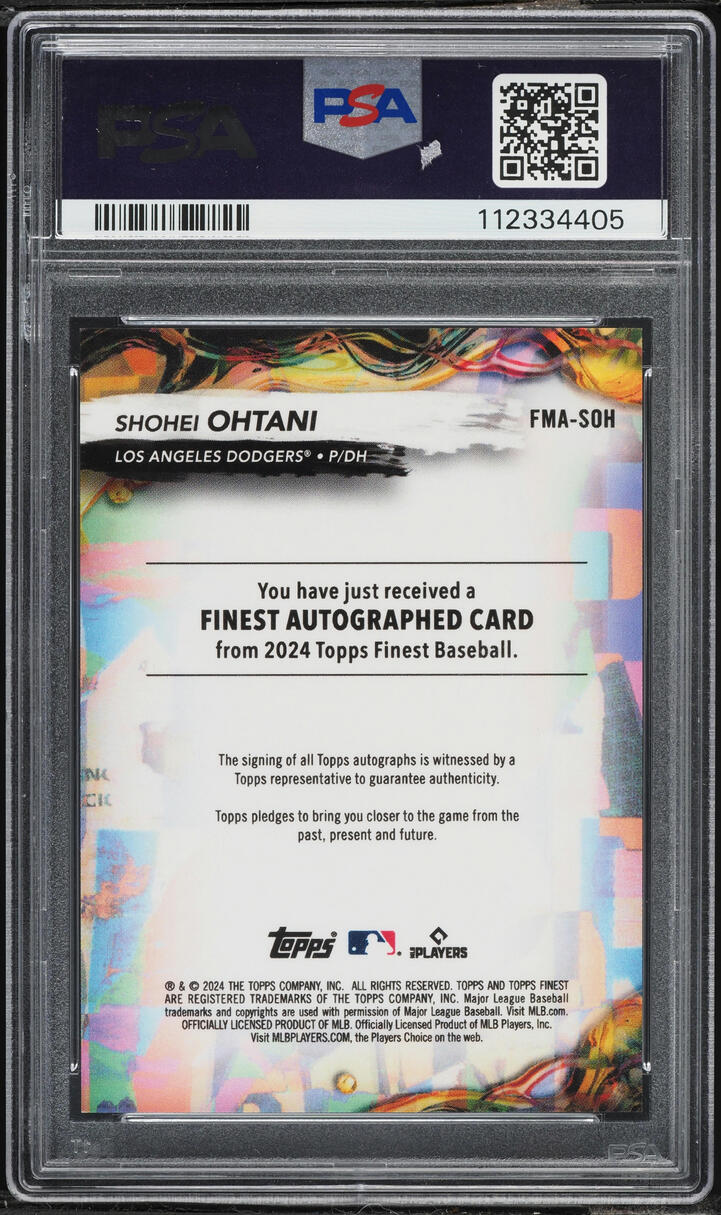2024 Finest Mystery Red Lava Refractor Shohei Ohtani AUTO DNA 10 /5 #FMA-SOH PSA 9 MINT