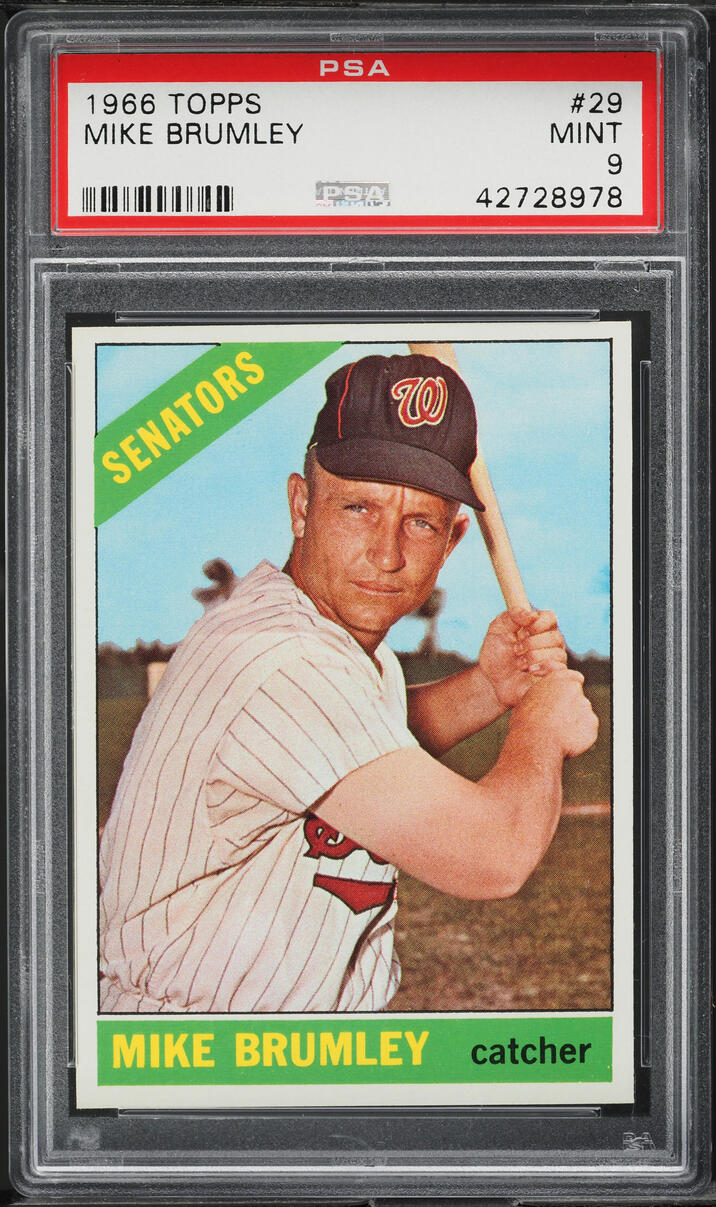1966 Topps Mike Brumley #29 PSA 9 MINT