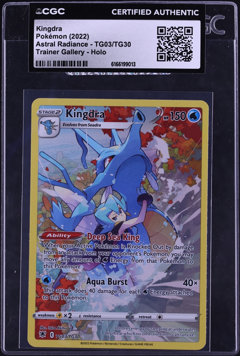 2022 Pokemon Sword & Shield Astral Radiance CHR Kingdra #TG03 CGC AUTH