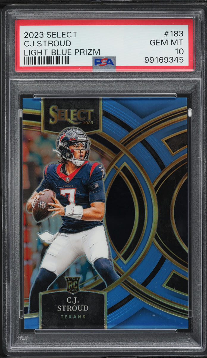 2023 Select Premier Light Blue Prizm C.J. Stroud ROOKIE /99 #183 PSA 10 GEM MINT