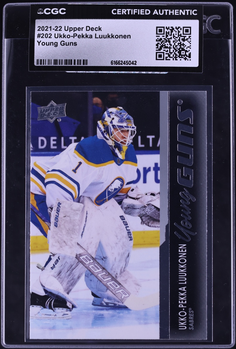 2021 Upper Deck Young Guns Ukko-Pekka Luukkonen ROOKIE #202 CGC AUTH