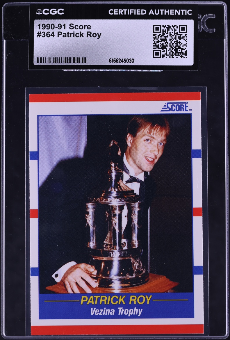 1990 Score Hockey Patrick Roy #364 CGC AUTH