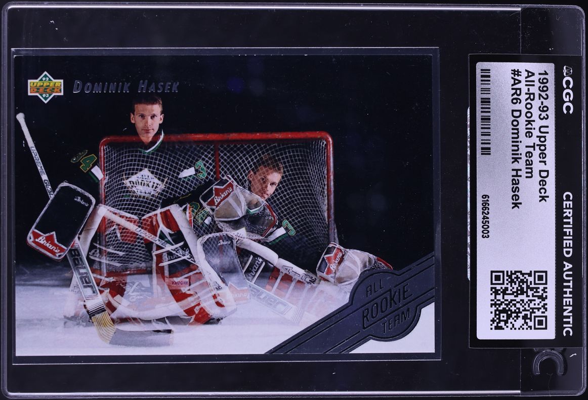 1992 Upper Deck All-Rookie Team Dominik Hasek #AR6 CGC AUTH