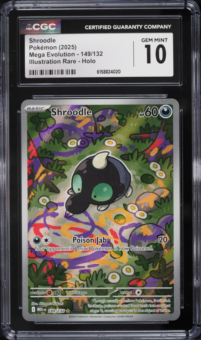 2025 Pokemon Mega Evolution IR Shroodle #149 CGC 10 GEM MINT
