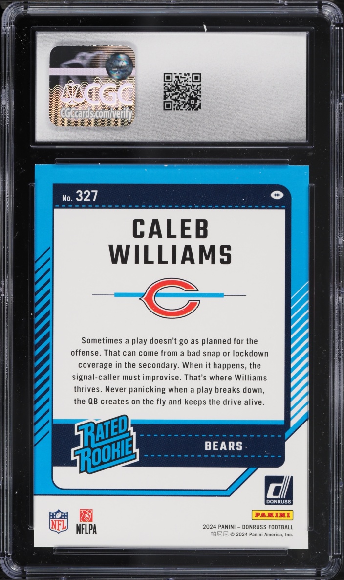 2024 Donruss Football Caleb Williams ROOKIE #327 CGC 10 GEM MINT