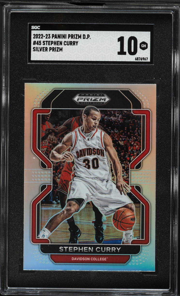 2022 Panini Prizm Draft Picks Silver Stephen Curry #45 SGC 10 GEM MINT