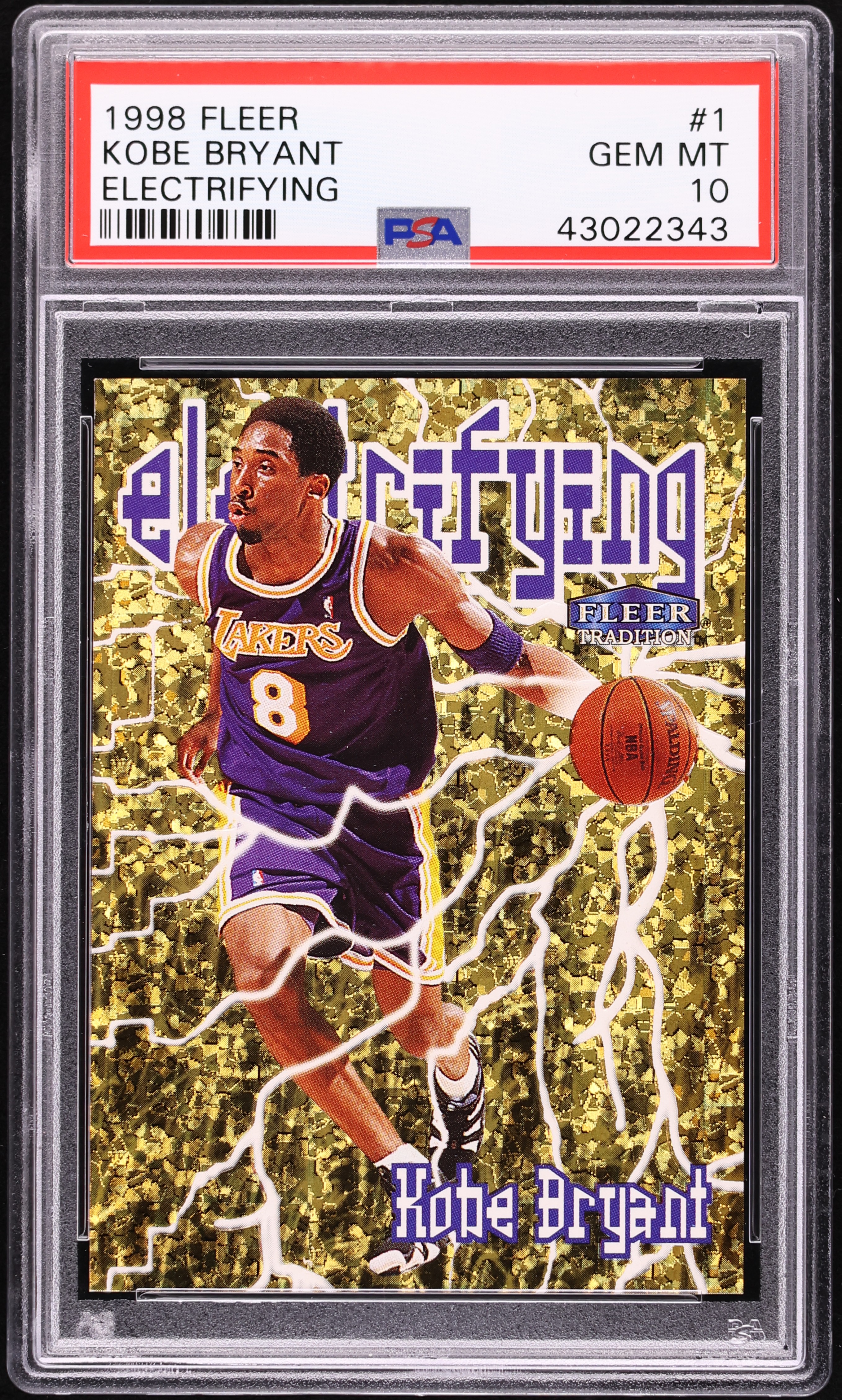 1998 Fleer Electryfying Electrifying Kobe Bryant #1 PSA 10