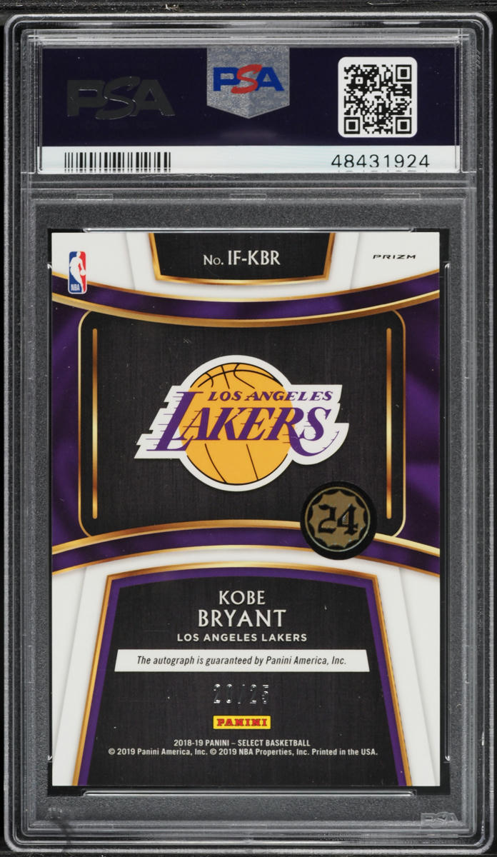 2018 Select In Flight Tie-Dye Prizm Kobe Bryant AUTO DNA 9 /25 #IF-KBR PSA 10 GEM MINT - Photo 2