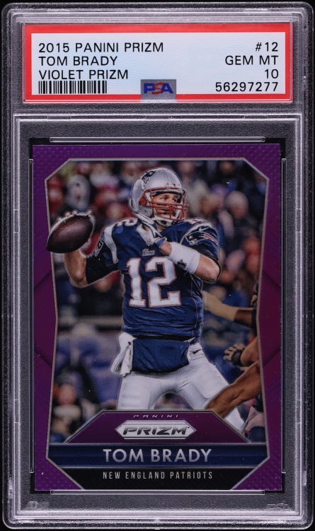 2015 Panini Prizm Violet Tom Brady #12 PSA 10 GEM MINT