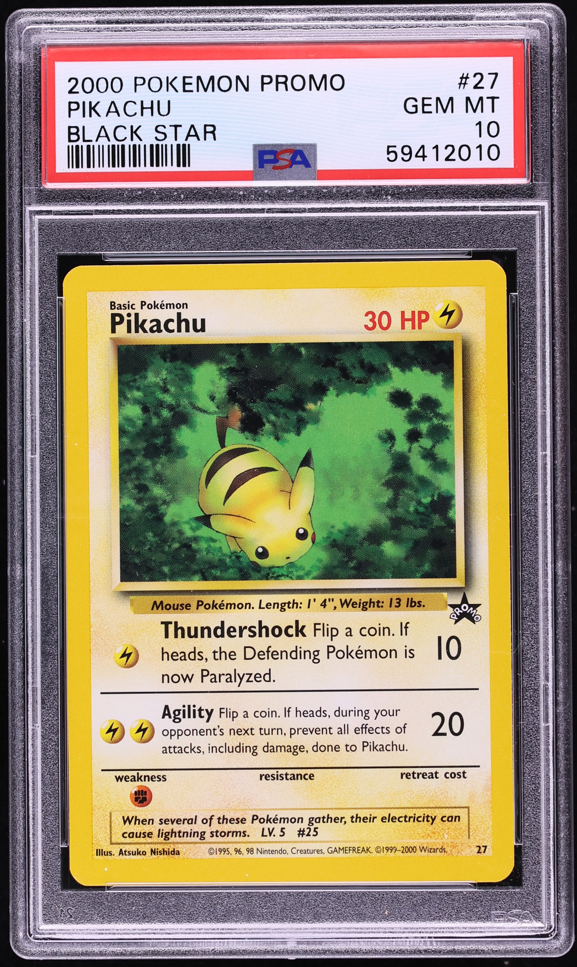 2000 Pokemon Black Star Promo Pikachu #27 PSA 10 GEM MINT