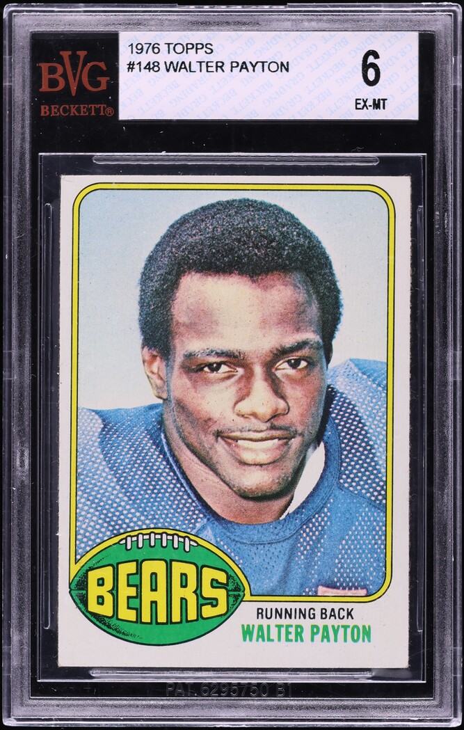 1976 Topps Football Walter Payton ROOKIE #148 BVG 6 EXMT