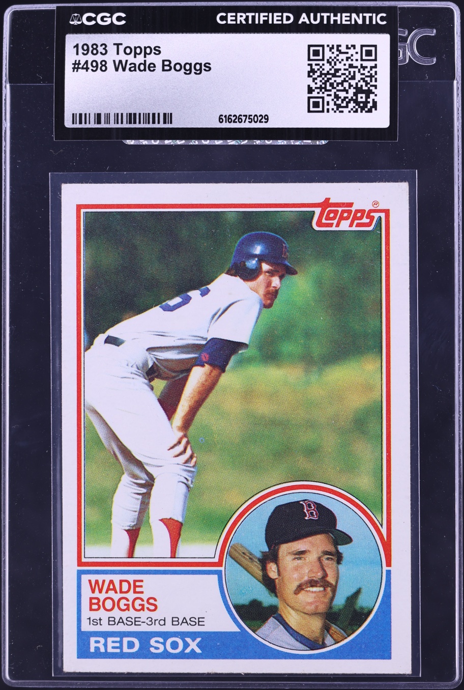 1983 Topps Wade Boggs ROOKIE #498 CGC AUTH
