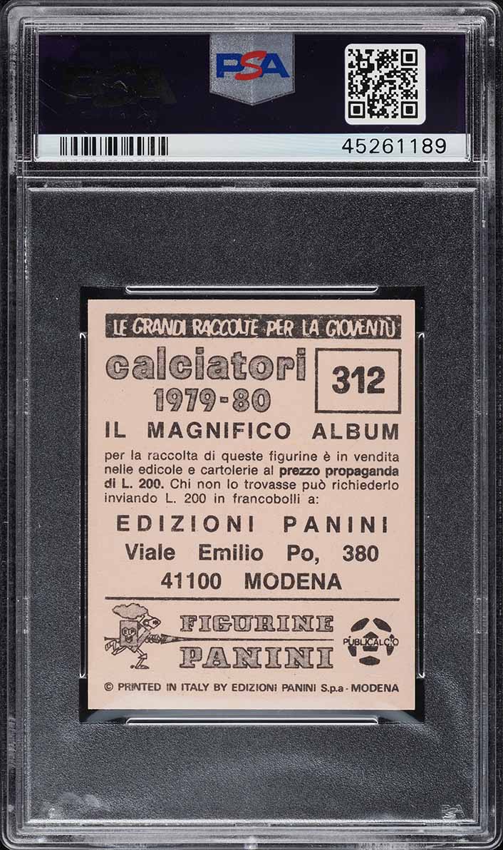 1979 Panini Calciatori Soccer Diego Maradona ROOKIE #312 PSA 3 VG