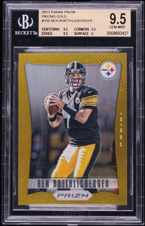 2012 Panini Prizm Gold Ben Roethlisberger /10 #150 BGS 9.5 GEM MINT - Photo 1