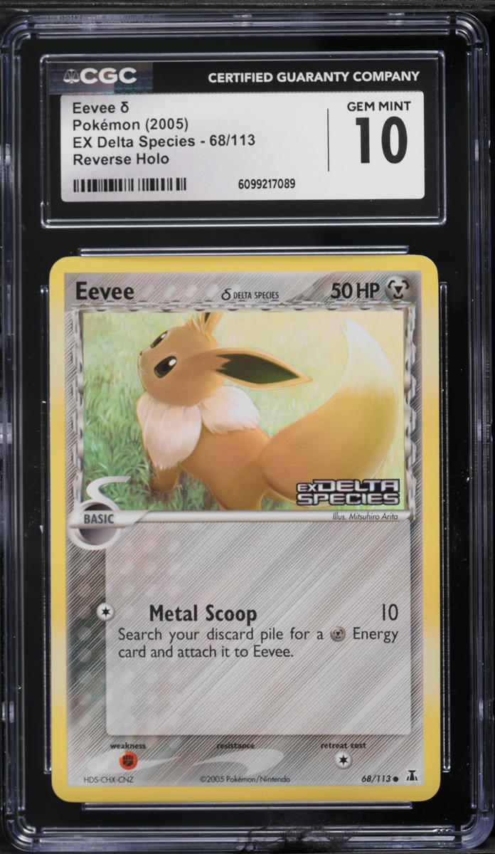 2005 Pokemon EX Delta Species Reverse Holo Eevee #68 CGC 10 GEM MINT
