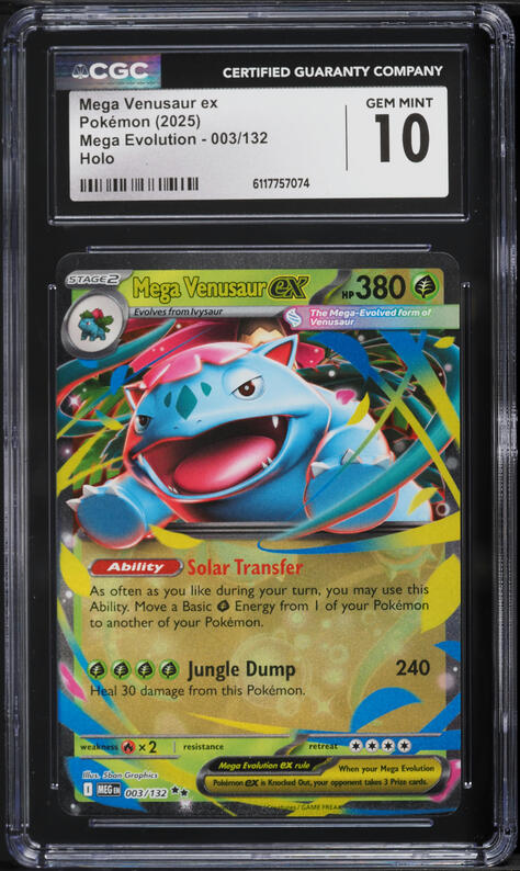 2025 Pokemon Japanese Mega Brave Mega Venusaur ex #3 CGC 10 GEM