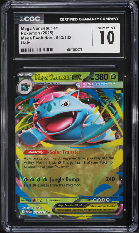 2025 Pokemon Japanese Mega Brave Mega Venusaur ex #3 CGC 10 GEM
