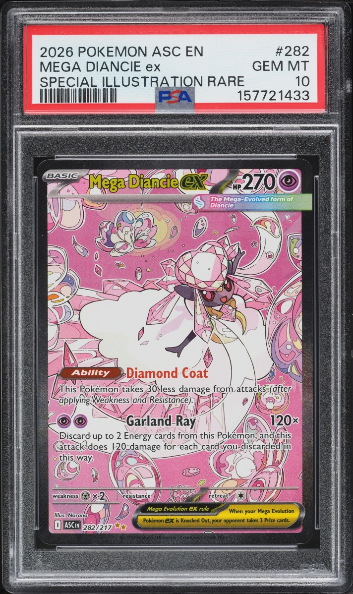 2026 Pokemon Mega Evolution Ascended Heroes SIR Mega Diancie ex #282 PSA 10 GEM MINT