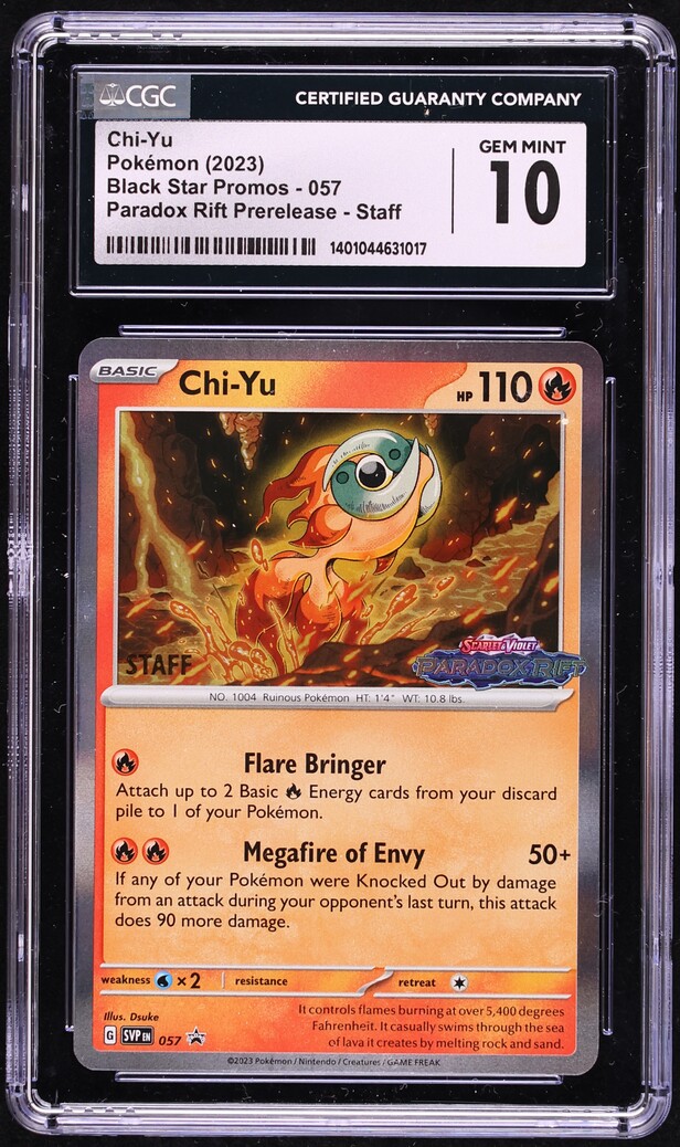 2023 Pokemon Black Star Promos Paradox Rift Prerelease Staff Chi