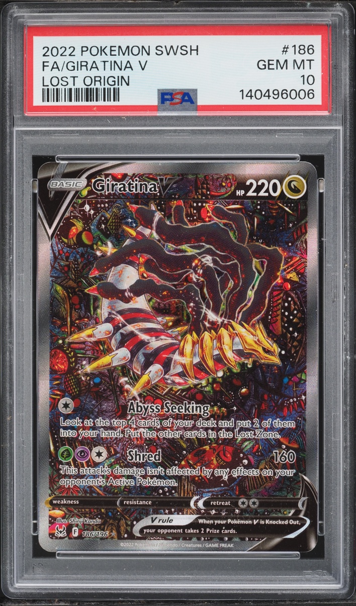 2022 Pokemon Sword & Shield Lost Origin Alt Art Giratina V #186 PSA 10 GEM MINT