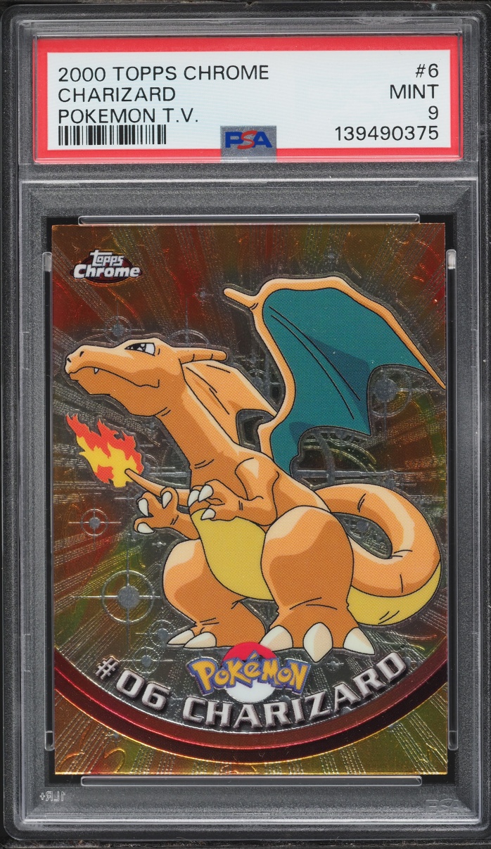 2000 Topps Chrome Pokemon Series 1 Charizard #6 PSA 9 MINT