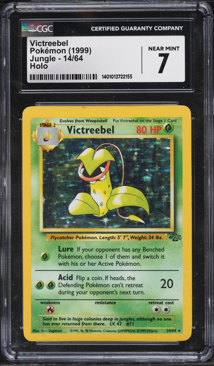 1999 Pokemon Jungle Holo Victreebel #14 CGC 7 NRMT