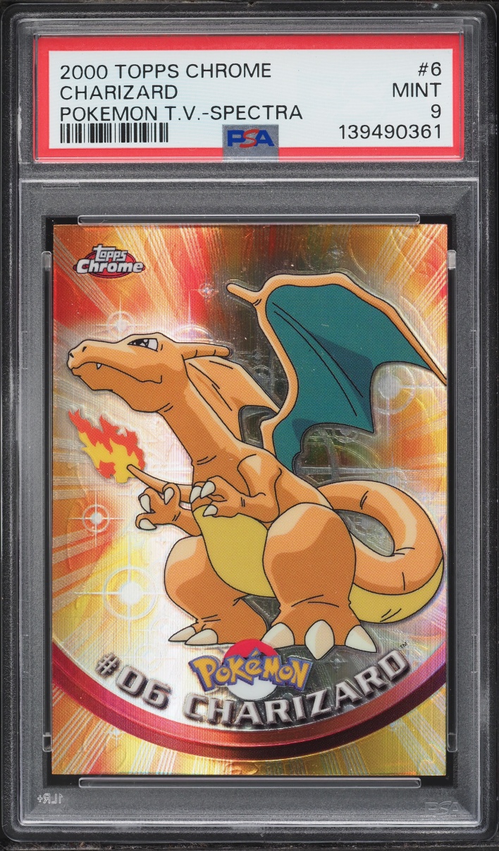2000 Topps Chrome Pokemon Series 1 Spectra Charizard #6 PSA 9 MINT