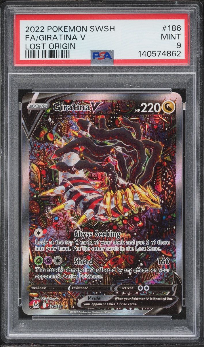 2022 Pokemon Sword & Shield Lost Origin Alt Art Giratina V #186 PSA 9 MINT