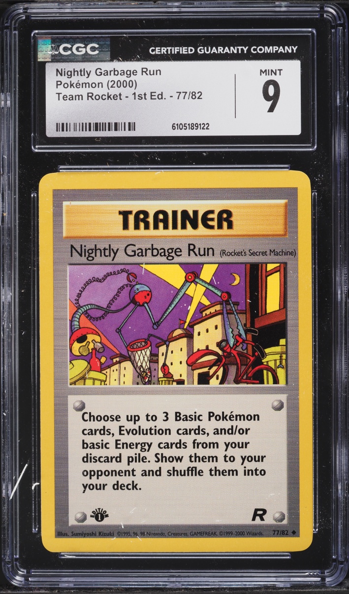 2000 Pokemon Team Rocket 1st Edition Nightly Garbage Run #77 CGC 9 MINT