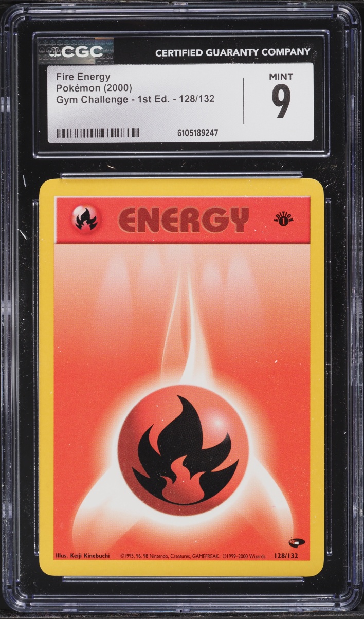 2000 Pokemon Gym Challenge 1st Edition Fire Energy #128 CGC 9 MINT